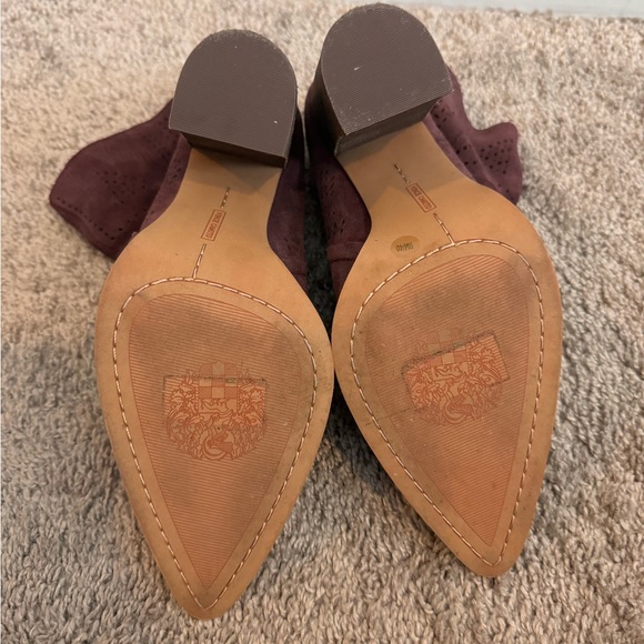 Vince Camuto Dark Red Suede Mini Boots - Picture 4 of 4